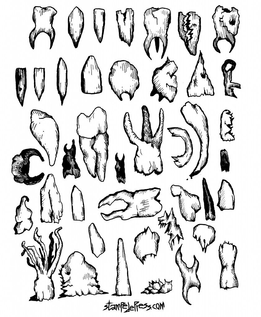 42 Teeth Drawing by Dr. John Beckmann