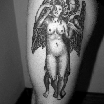 Death and the Standing Naked One Tattoo by John Beckmann