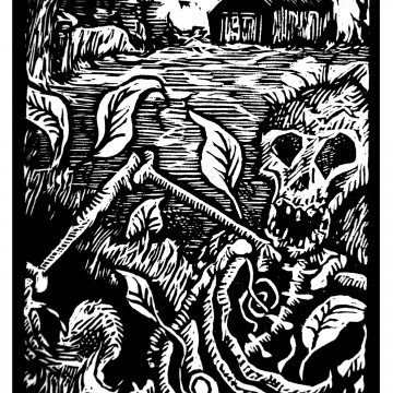 Body Farm Guy Woodcut